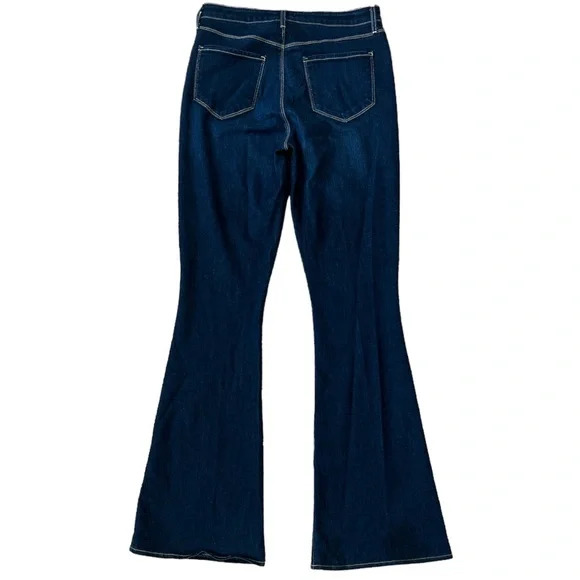 L'AGENCE Bell High-Rise Flare Marty Women Sz 30 Indigo bell Bottom Stretch Jeans - Picture 4 of 10